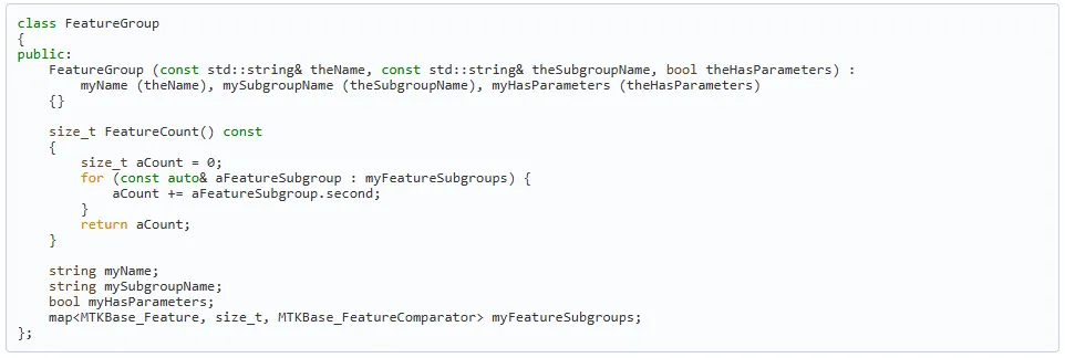 Feature group helper implementation Feature group helper implementation