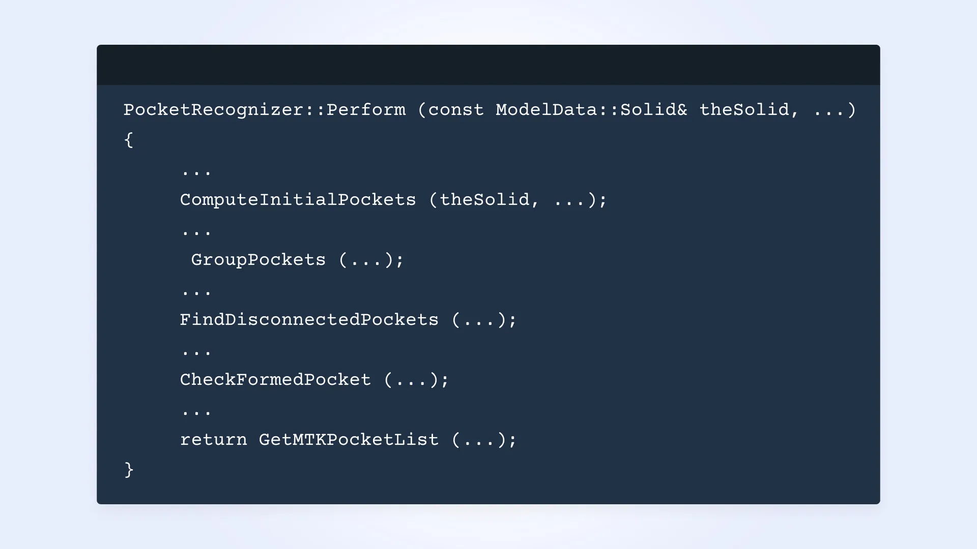 Example 1: Recognizing a pocket