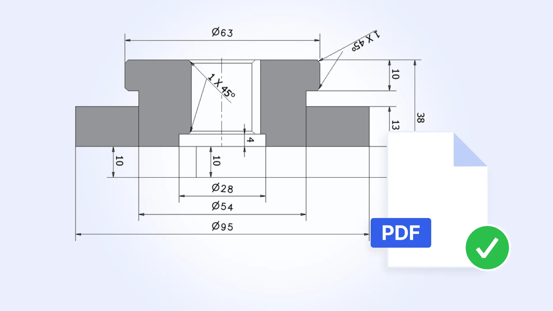 Enhanced PDF text and solid fill import