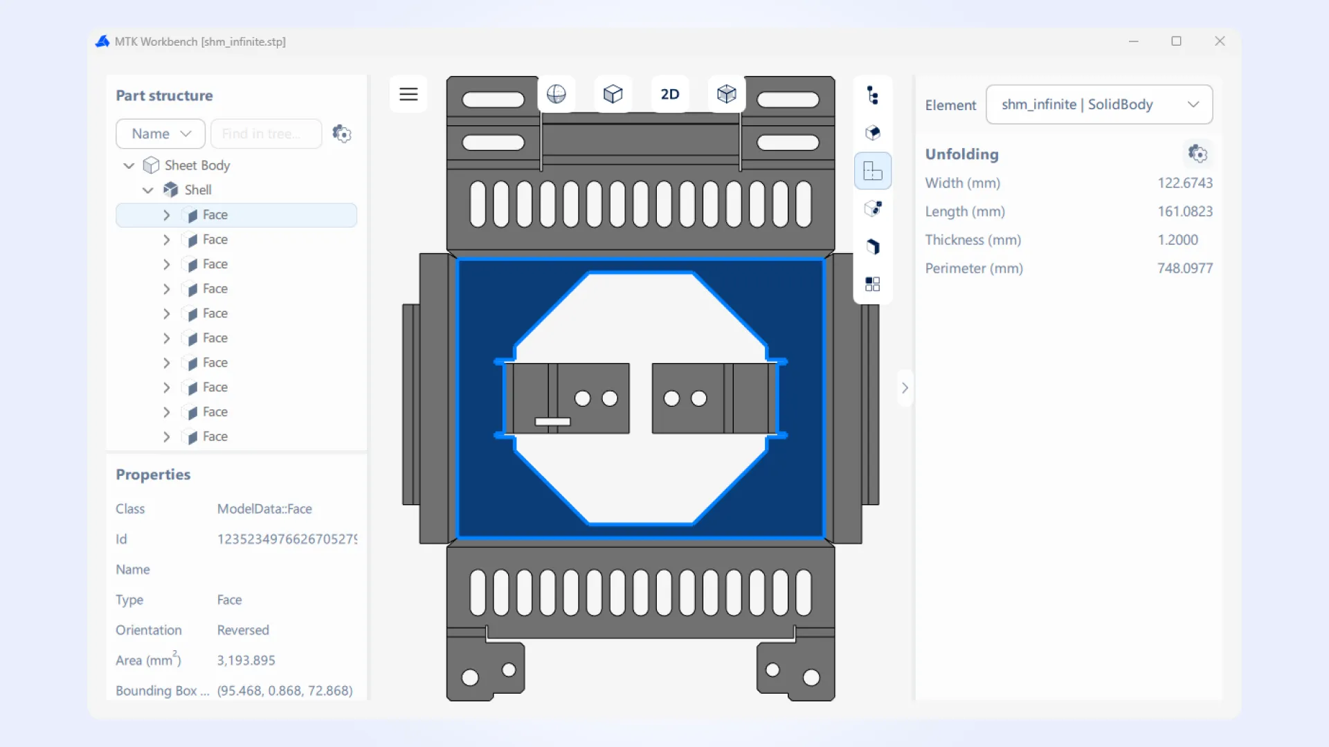 Sheet metal unfolding is now available as an independent process mode in MTK Workbench Sheet metal unfolding is now available as an independent process mode in MTK Workbench