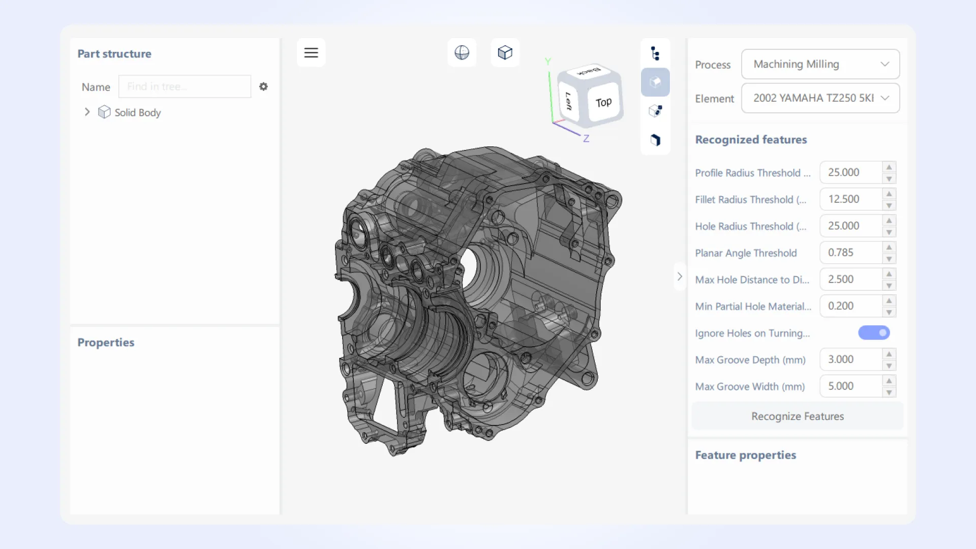 Process parameter panels in MTK Workbench